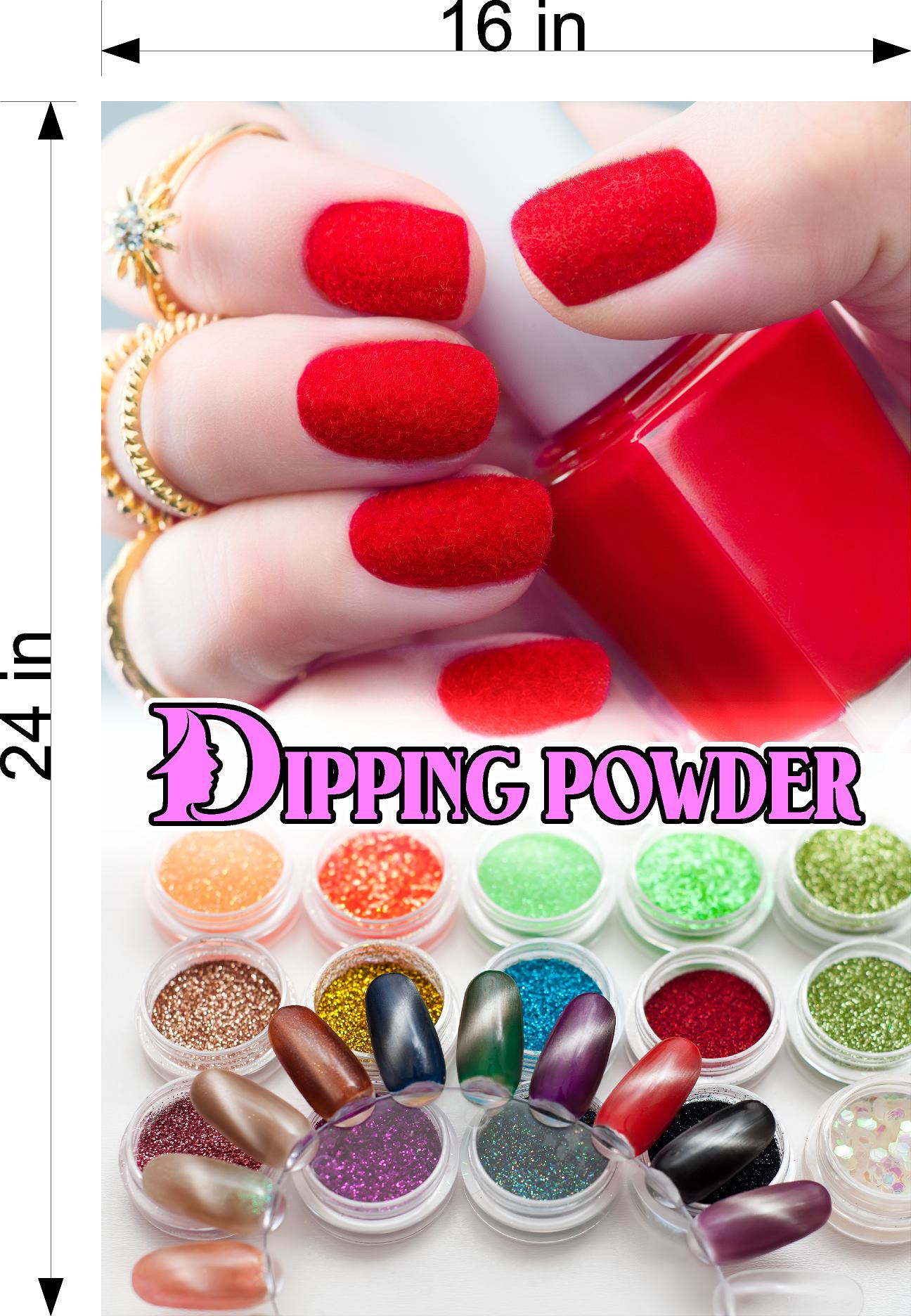 Dipping Powder 05 Wallpaper Poster Decal with Adhesive Backing Wall Sticker Decor Nail Salon Sign Vertical