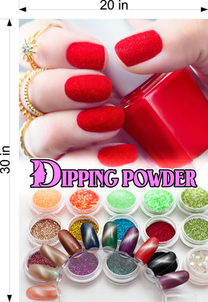 Dipping Powder 05 Wallpaper Poster Decal with Adhesive Backing Wall Sticker Decor Nail Salon Sign Vertical