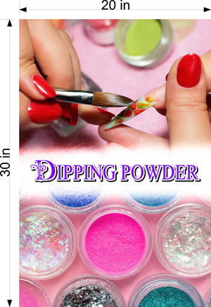 Dipping Powder 06 Wallpaper Poster Decal with Adhesive Backing Wall Sticker Decor Nail Salon Sign Vertical