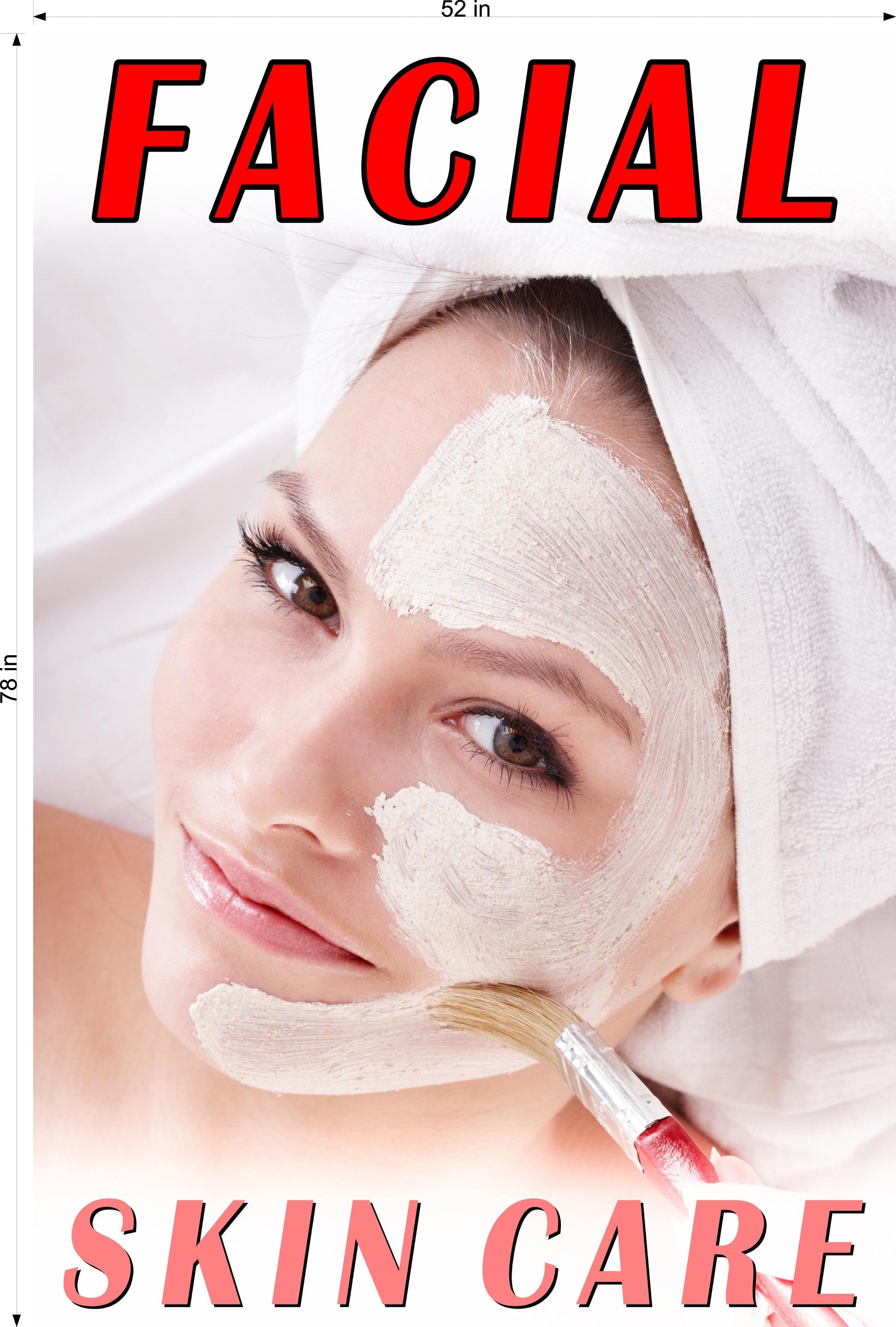 Facial 02 Photo-Realistic Paper Poster Interior Inside Wall Non-Laminated Vertical  Treatment Care