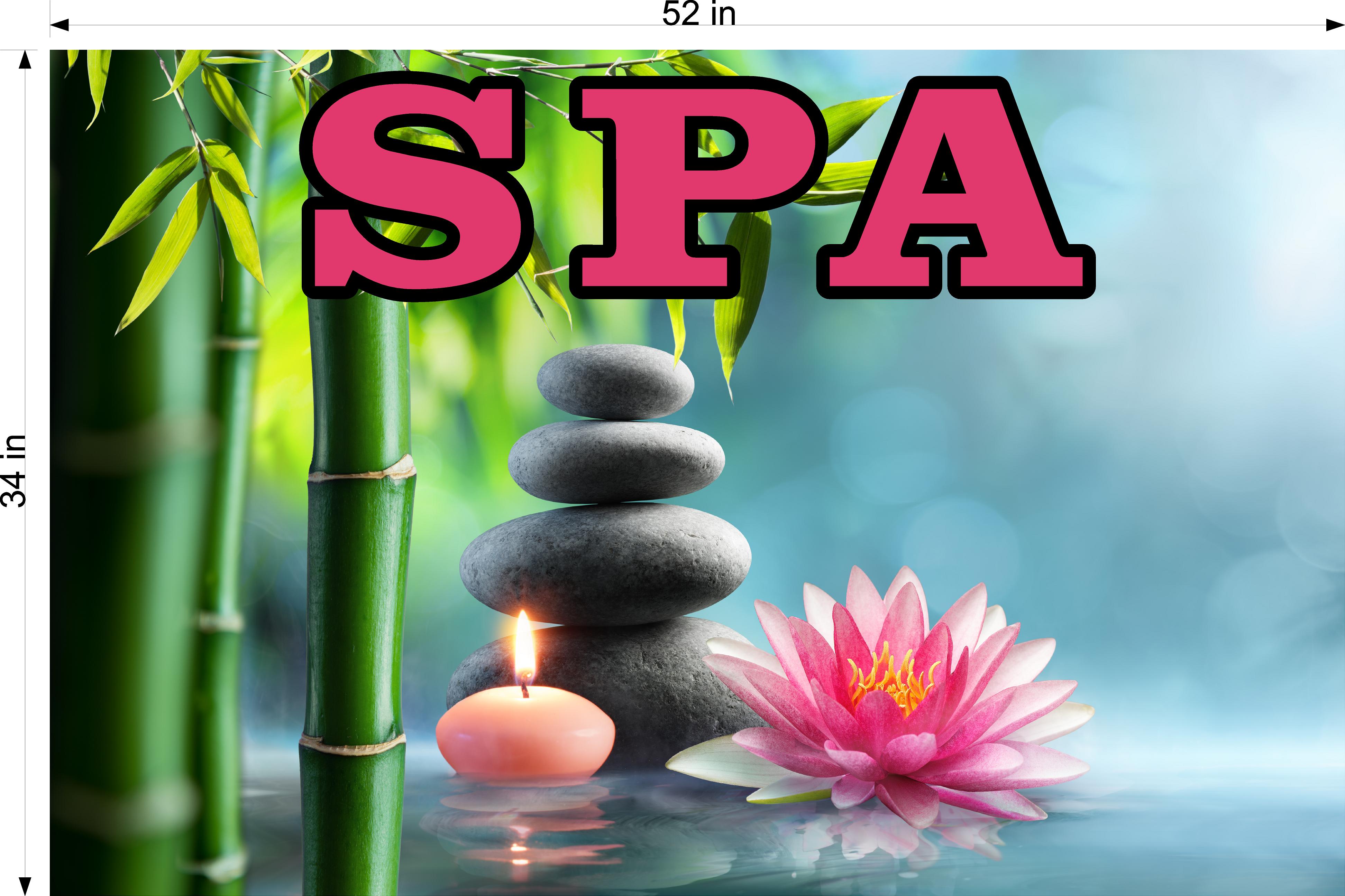 Spa 09 Wallpaper Poster Decal with Adhesive Backing Wall Sticker Decor Indoors Interior Sign Horizontal