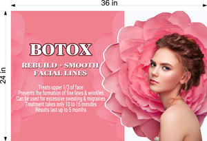 Botox 10 Perforated Mesh One Way Vision See-Through Window Vinyl Poster Sign Horizontal
