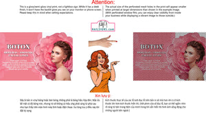 Botox 10 Perforated Mesh One Way Vision See-Through Window Vinyl Poster Sign Horizontal