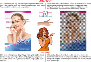 Botox 04 Perforated Mesh One Way Vision See-Through Window Vinyl Poster Sign Vertical