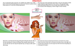 Botox 19 Perforated Mesh One Way Vision See-Through Window Vinyl Poster Sign Horizontal