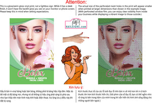 Botox 14 Perforated Mesh One Way Vision See-Through Window Vinyl Poster Sign Vertical