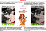 Eyebrows 10 Perforated Mesh One Way Vision See-Through Window Vinyl Salon Sign Tattoo Vertical