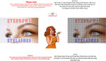 Eyebrows 14 Perforated Mesh One Way Vision See-Through Window Vinyl Salon Sign Eyelashes Horizontal