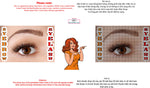 Eyebrows 15 Perforated Mesh One Way Vision See-Through Window Vinyl Salon Sign Eyelash Horizontal