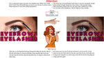 Eyebrows 03 Perforated Mesh One Way Vision See-Through Window Salon Vinyl Sign eyelashes Horizontal