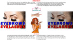 Eyebrows 04 Perforated Mesh One Way Vision See-Through Window Salon Vinyl Sign Horizontal Eyelashes