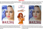 Eyebrows 07 Perforated Mesh One Way Vision See-Through Vinyl Window Salon Sign Waxing Vertical