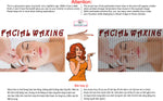 Facial 10 Perforated Mesh One Way Vision See-Through Window Vinyl Salon Sign Horizontal Waxing Care