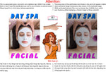 Facial 04 Perforated Mesh One Way Vision See-Through Window Vinyl Salon Sign Vertical Day Spa