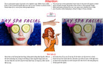 Facial 06 Perforated Mesh One Way Vision See-Through Window Vinyl Salon Sign Horizontal  Treatment Care