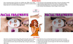 Facial 07 Perforated Mesh One Way Vision See-Through Window Vinyl Salon Sign Horizontal Treatment Care