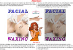 Facial 09 Perforated Mesh One Way Vision See-Through Window Vinyl Salon Sign Vertical Waxing Care