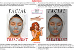 Facial 01 Perforated Mesh One Way Vision See-Through Window Vinyl Salon Sign Treatment Care Vertical