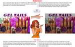 Gel 10 Perforated Mesh One Way Vision See-Through Window Vinyl Nail Salon Sign Horizontal