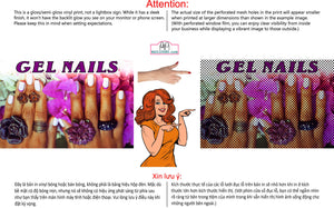 Gel 10 Perforated Mesh One Way Vision See-Through Window Vinyl Nail Salon Sign Horizontal