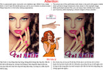 Gel 02 Perforated Mesh One Way Vision See-Through Window Vinyl Nail Salon Sign Vertical
