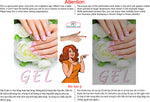 Gel 03 Perforated Mesh One Way Vision See-Through Window Vinyl Nail Salon Sign Vertical