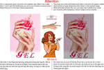 Gel 04 Perforated Mesh One Way Vision See-Through Window Vinyl Nail Salon Sign Vertical