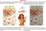 Gel 06 Perforated Mesh One Way Vision See-Through Window Vinyl Nail Salon Sign Vertical