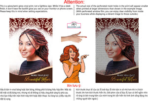 Hair Salon 36 Perforated Mesh One Way Vision Window See-Through Sign Salon Vinyl Décor Beauty Products Hair Salon Vertical