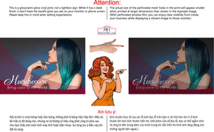 Hair Salon 50 Perforated Mesh One Way Vision Window See-Through Sign Salon Vinyl Décor Beauty Horizontal
