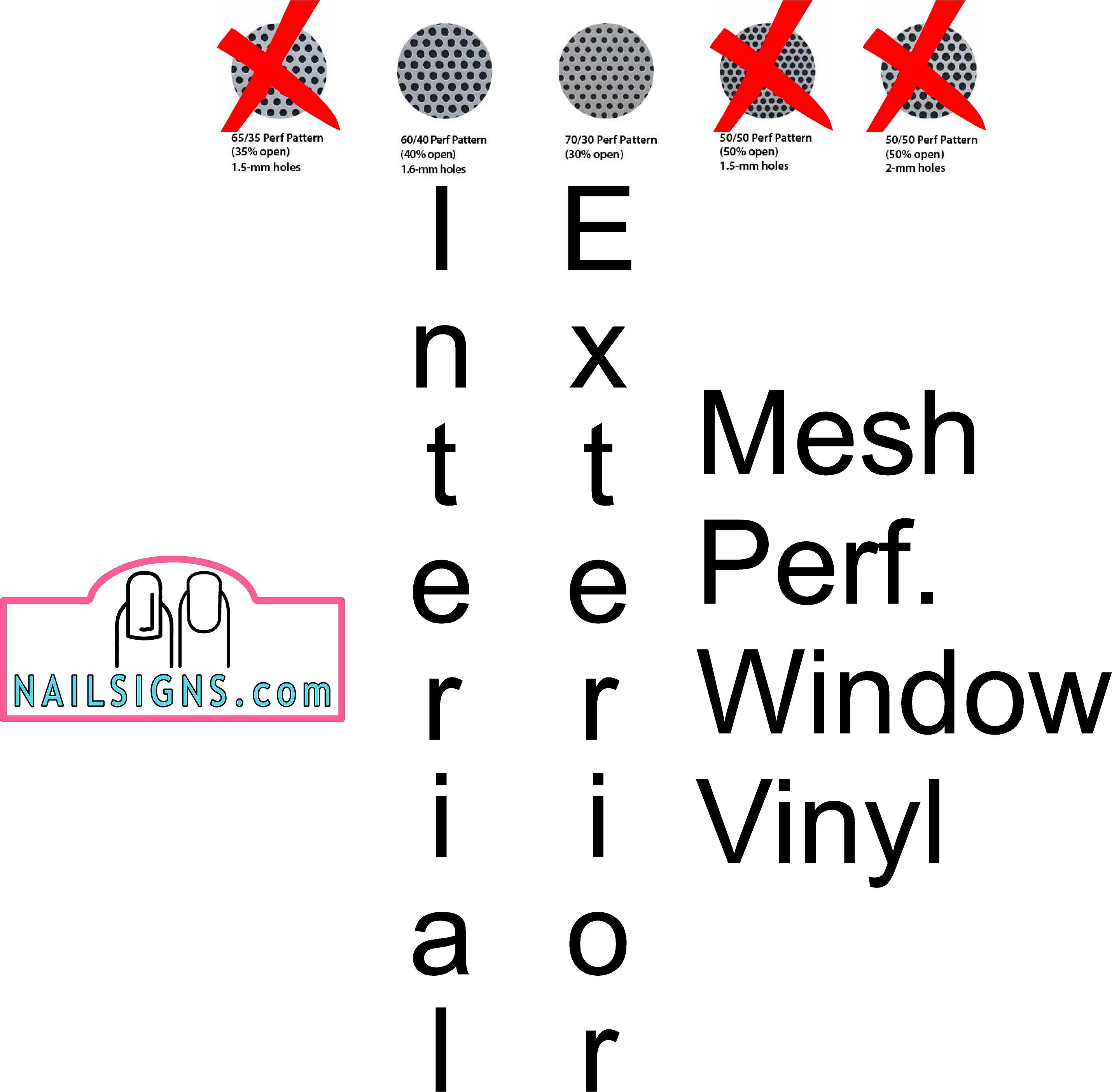 Hair Salon 06 Perforated Mesh One Way Vision Window See-Through Sign Salon Vinyl Decor Vertical Beauty