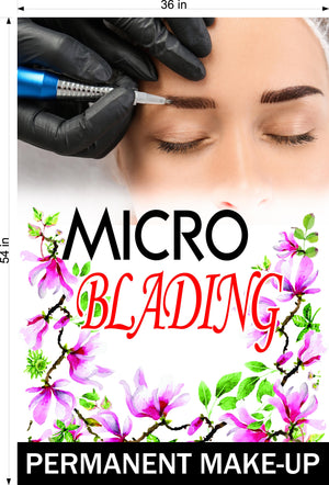 Microblading 11 Window Decal Interior/Exterior Vinyl Adhesive Front BLOCKS Outside Inside View Translucent Privacy Vertical