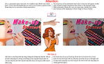 Make-Up 06 Perforated Mesh One Way Vision See-Through Window Vinyl Salon Sign Horizontal