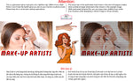 Make-Up 09 Perforated Mesh One Way Vision See-Through Window Vinyl Salon Sign Artist Horizontal
