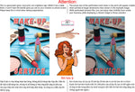 Make-Up 01 Perforated Mesh One Way Vision See-Through Window Vinyl Service Salon Sign Vertical