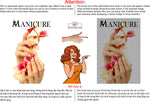Manicure 11 Perforated Mesh One Way Vision See-Through Window Vinyl Nail Salon Sign Vertical