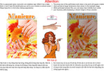 Manicure 12 Perforated Mesh One Way Vision See-Through Window Vinyl Nail Salon Sign Vertical