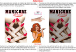 Manicure 14 Perforated Mesh One Way Vision See-Through Window Vinyl Nail Salon Sign Vertical