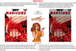 Manicure 15 Perforated Mesh One Way Vision See-Through Window Vinyl Nail Salon Sign Vertical
