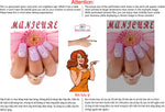 Manicure 16 Perforated Mesh One Way Vision See-Through Window Vinyl Nail Salon Sign Vertical