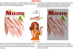 Manicure 19 Perforated Mesh One Way Vision See-Through Window Vinyl Nail Salon Sign Vertical