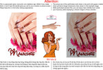 Manicure 20 Perforated Mesh One Way Vision See-Through Window Vinyl Nail Salon Sign Vertical