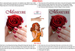 Manicure 21 Perforated Mesh One Way Vision See-Through Window Vinyl Nail Salon Sign Vertical