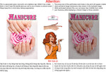 Manicure 23 Perforated Mesh One Way Vision See-Through Window Vinyl Nail Salon Sign Vertical