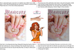 Manicure 25 Perforated Mesh One Way Vision See-Through Window Vinyl Nail Salon Sign Vertical