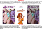 Manicure 26 Perforated Mesh One Way Vision See-Through Window Vinyl Nail Salon Sign Vertical