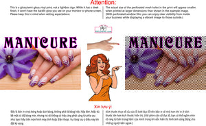 Manicure 30 Perforated Mesh One Way Vision See-Through Window Vinyl Nail Salon Sign Vertical