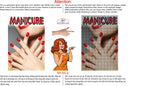 Manicure 07 Perforated Mesh One Way Vision See-Through Window Vinyl Nail Salon Sign Vertical