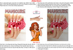 Manicure 08 Perforated Mesh One Way Vision See-Through Window Vinyl Nail Salon Sign Vertical