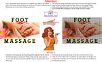 Massage 04 Perforated Mesh One Way Vision See-Through Window Vinyl Salon Sign Foot Horizontal